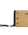 Bryant Wallet | Noir Smooth Raffia/Gunmetal