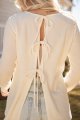 FINAL SALE - Vanilla Sky Essential Ivory Knit Tie-Back Top
