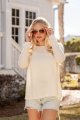 FINAL SALE - Vanilla Sky Essential Ivory Knit Tie-Back Top