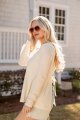 FINAL SALE - Vanilla Sky Essential Ivory Knit Tie-Back Top