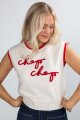 Ivory Chop Chop Script Sweater Vest