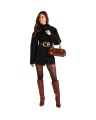 Meredith | Chocolate Diamond Suede/Antique Gold | Sml
