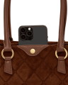 Meredith | Chocolate Diamond Suede/Antique Gold | Sml