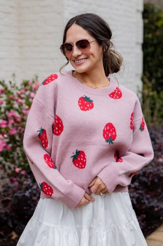 FINAL SALE - Berry Bliss Blush Knit Sweater