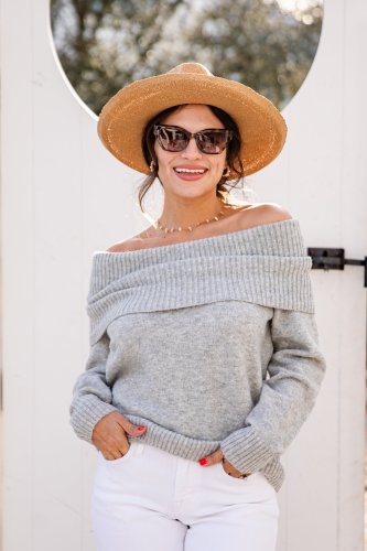 FINAL SALE - Daydream Heather Grey Turtleneck Sweater