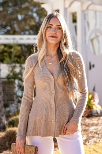 FINAL SALE - Timeless Touch Taupe Knit Top