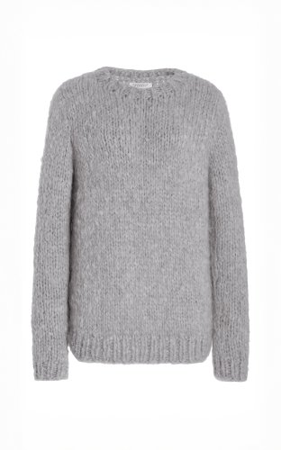 Lawrence Knit Sweater in Heather Grey Welfat Cashmere M