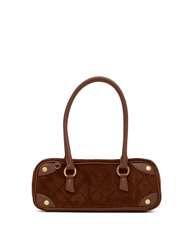 Meredith | Chocolate Diamond Suede/Antique Gold | Sml