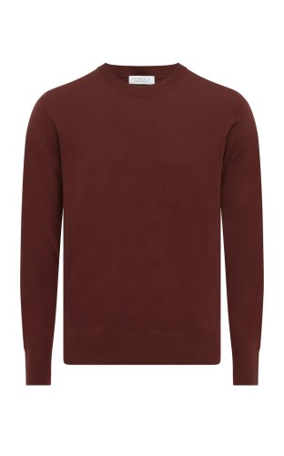 Palco Knit Sweater in Burnt Sienna Merino Wool