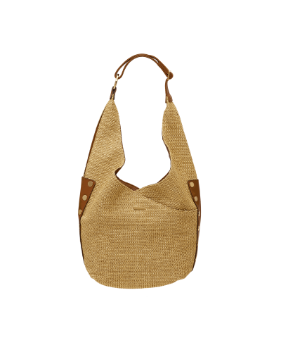 Tom Zip | Cocoa Raffia/Gold | Lrg