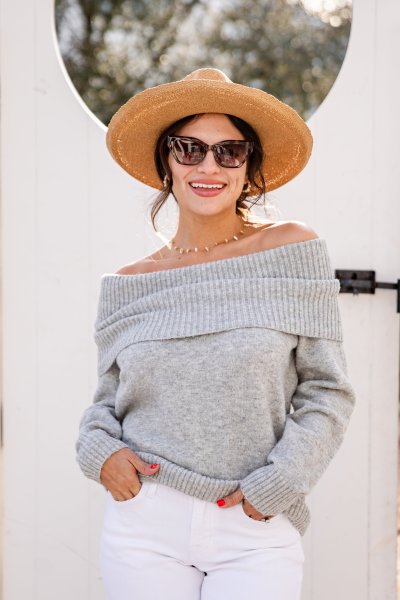 FINAL SALE - Daydream Heather Grey Turtleneck Sweater