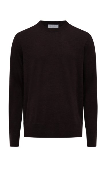 Palco Knit Sweater in Chocolate Merino Wool